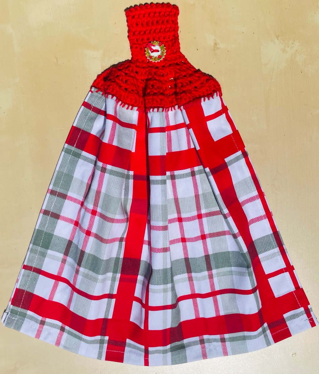 Crochet-topped Christmas Themed Tea towels/Hand&nbsp;towels