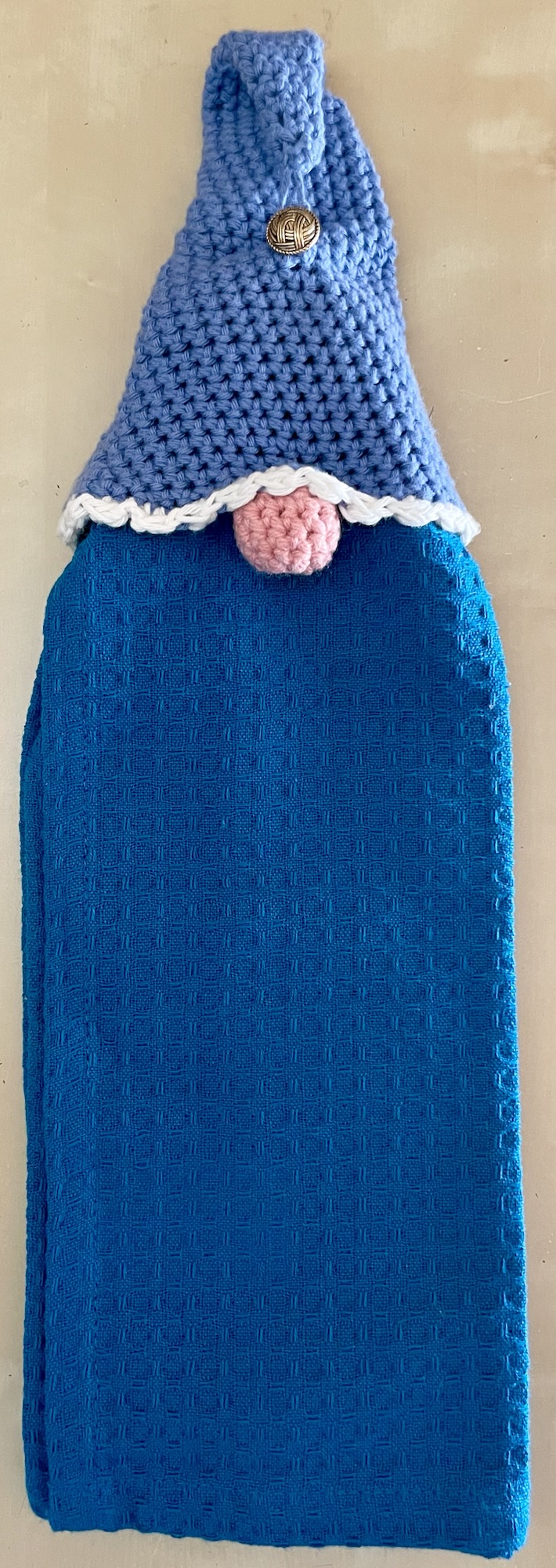 Tea Towel with Removable Shy Gnome&nbsp;Topper